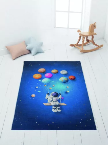 Űrhajós mintás gyerekszőnyeg 70x140 cm