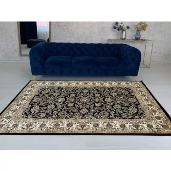   Züleyha Klasszik 3958 klasszikus mintájú fekete szőnyeg 160x230 cm