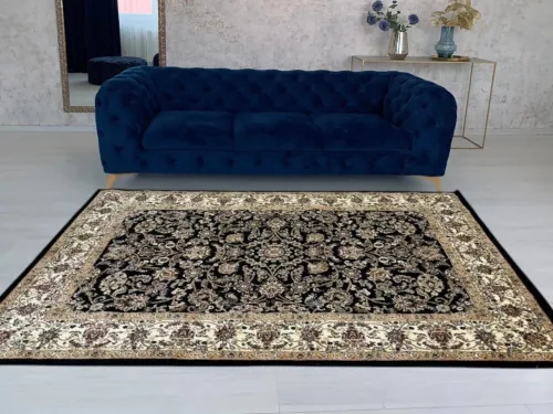 Züleyha Klasszik 3958 klasszikus mintájú fekete szőnyeg 160x230 cm