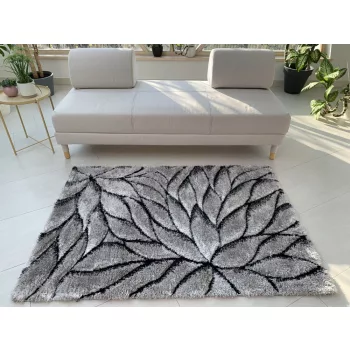   Diamonds Carpet  3d Shaggy 5cm 509 gray-white (szürke-fehér)  160x220cm szőnyeg 