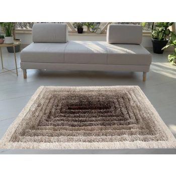   Diamonds Carpet  3d Shaggy 5cm 301A  (barna-bézs) 160x230cm szőnyeg