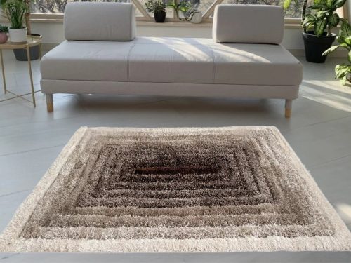 Diamonds Carpet  3d Shaggy 5cm 301A  (barna-bézs) 80x150 szőnyeg