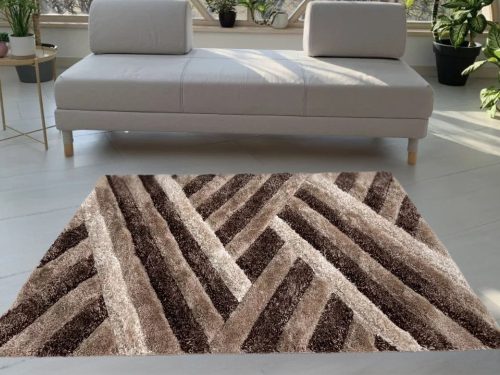 Diamonds Carpet  3d Shaggy 5cm 302A  (barna-bézs) 200x280cm szőnyeg