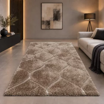 Diamonds Carpet  3d Shaggy 5cm 313  Bézs 120x170cm szőnyeg