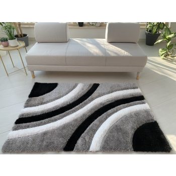   Diamonds Carpet  3d Shaggy 5cm 305A black-grey (szürke-fekete) 120x170cm szőnyeg