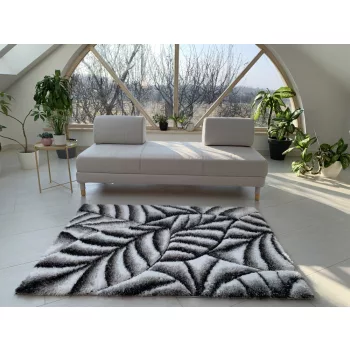   Diamonds Carpet  3d Shaggy 5cm 502A black-grey (szürke-fekete)  160x220cm szőnyeg 