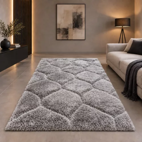 Diamonds Carpet  3d Shaggy 5cm 313     szürke 160x230cm szőnyeg