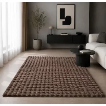   DreamPuff 3D modern szőnyeg  sötétbarna 120x170 modern szőnyeg 