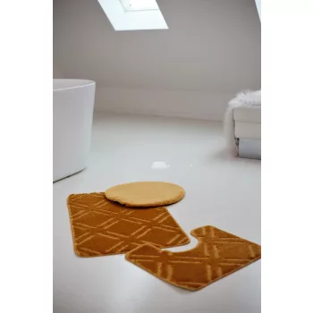 Fürdőszobai szőnyeg 3990(Sarga) szőnyeg 3 részes 50x80