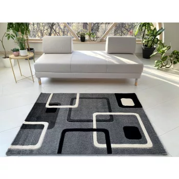   Capri koczka mintás Szürke Fekete 6884 (grey-black) szőnyeg      120x170