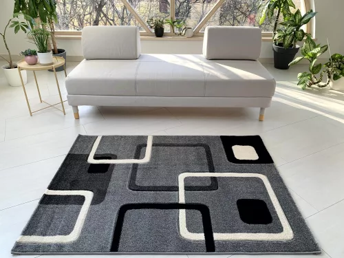 Capri koczka mintás Szürke Fekete  6884 (grey-black) szőnyeg  80x250