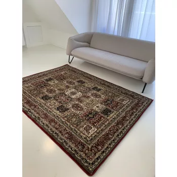   Klasszikus Bordó ( Red)  kazetta mintás 1862 120x170cm szőnyeg