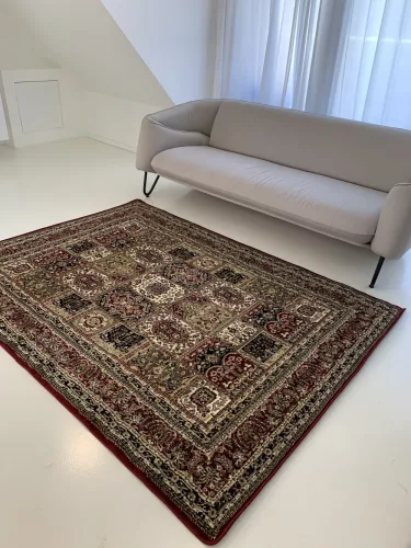 Klasszikus Bordó ( Red)  kazetta mintás 1861 200x290cm szőnyeg