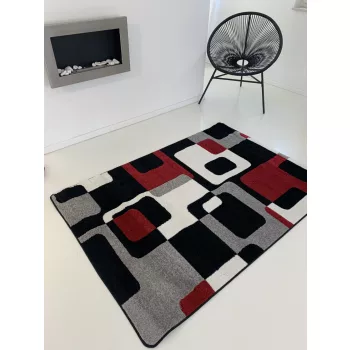   Modern Malizia Fekete-Piros (Red-Black) szőnyeg 0196  120x170