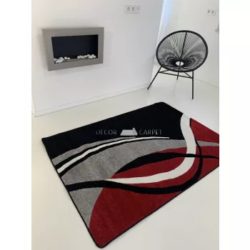   Modern Malizia Fekete-Piros (Red-Black) szőnyeg F361  120x170