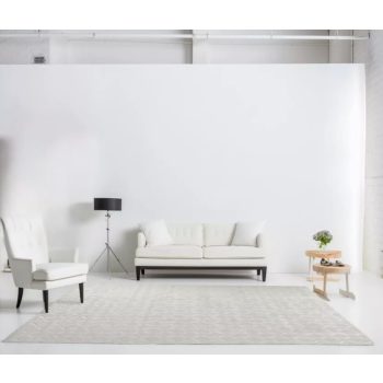 Bahar Krém shaggy szőnyeg koczka minta 120x170 cm