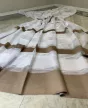 Kész függöny fehér alapon barna csíkos 300x250cm