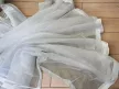 Kész függöny fehér alapon barna csíkos lyukacsos 300x180cm