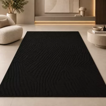 Veluxe  Organikus fekete modern szőnyeg 120x170 cm