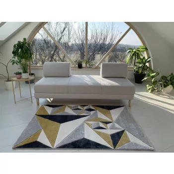    Multicolor 2396 yellow-gray-blue (sárga-szürke-kék) szőnyeg120x170cm