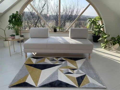  Multicolor 2396 yellow-gray-blue (sárga-szürke-kék) szőnyeg60x110cm
