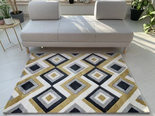  Multicolor 2404 yellow-gray-blue (sárga-szürke-kék) szőnyeg160X230cm