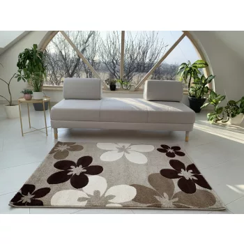 Capri Bézs virág mintás (Beige) szőnyeg 3db-os 60xszett