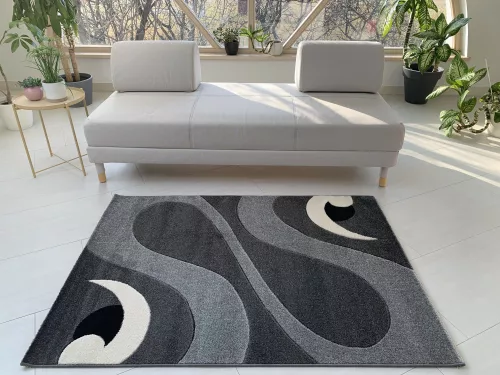 Capri Szürke Fekete 146 (grey-black) szőnyeg       3db-os 60xszett
