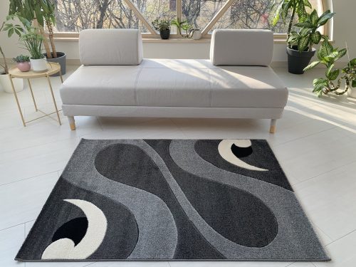 Capri Szürke Fekete 146 (grey-black) szőnyeg       3db-os 60xszett