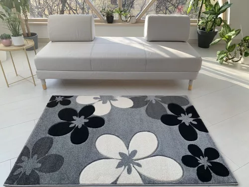 Capri Szürke virág mintás (Grey) szőnyeg      120x170
