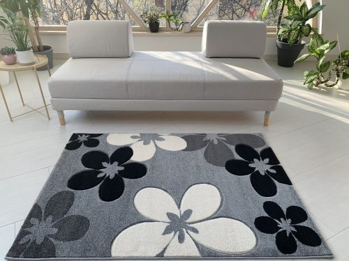Capri Szürke virág mintás (Grey) szőnyeg  80x150