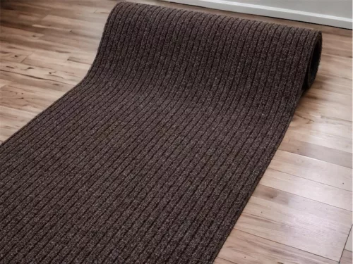 EGYSZÍNŰ, Sötétbarna SZENNYFOGÓ SZŐNYEG MÉTERBEN 100 CM SZÉLESSÉGŰ