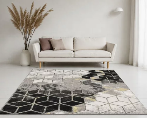 Rüya   sárga-fekete 2611  szőnyeg 120x170 cm 