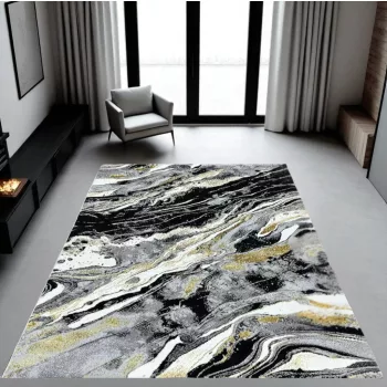 Toskara  art szőnyeg 351 fekete-arany szőnyeg 120x170cm