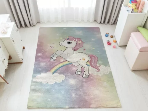 Unikornis mintás gyerekszőnyeg 70x140 cm