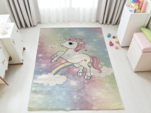 Unikornis mintás gyerekszőnyeg 70x140 cm