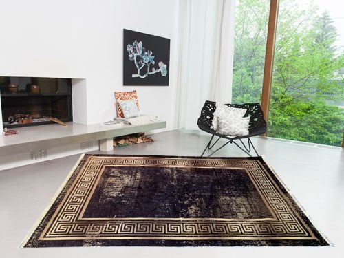 Velvet 754 fekete szőnyeg 80x150cm